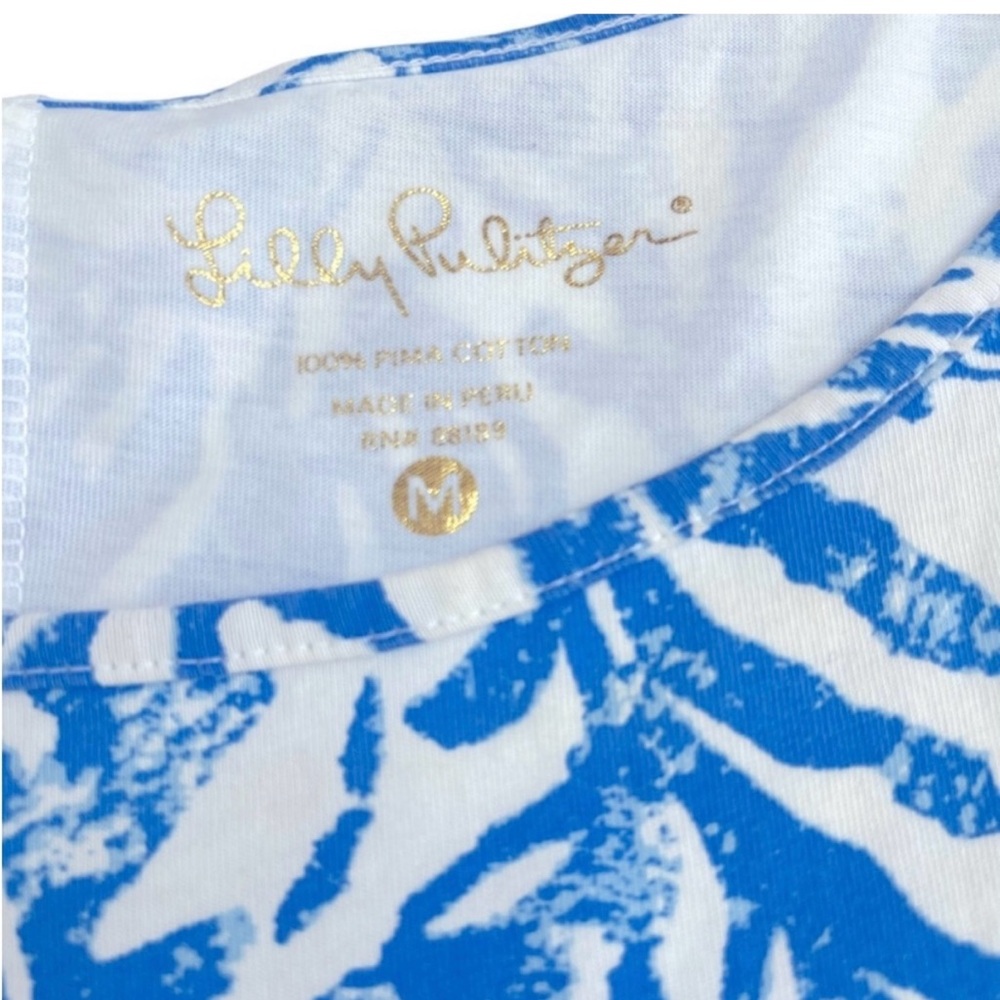 Lilly Pulitzer Marlowe Dress on a Roll, Blue and White - Picture 4 of 6